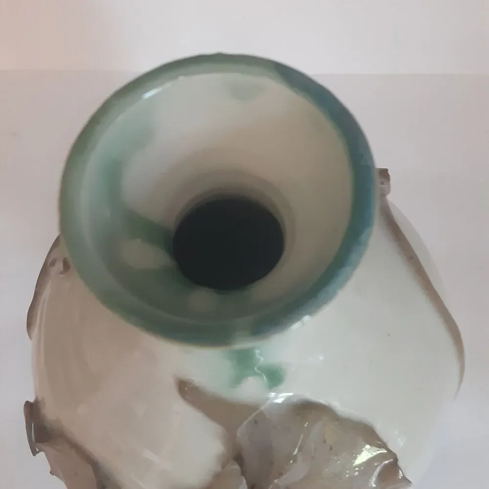 Leaf applique Stoneware Large Decorative Vase Beautiful